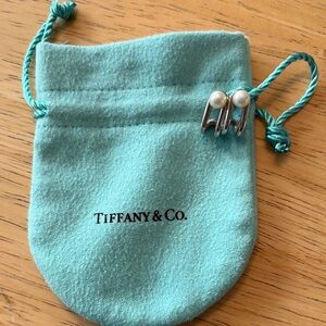 Tiffany & Co. HardWear double pearl hinged earrings in sterling silver